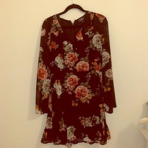 Lulu’s Floral Black Dress